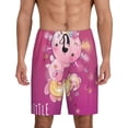 thumbnail image 1 of Balery Cute Pink Axolotl A Pantalones cortos de pijama de punto de algodón para hombre con cinturilla y bolsillos-Small, 1 of 6