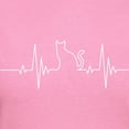 thumbnail image 3 of CafePress - Cat Heartbeat Women's Classic T Shirt - Women's Traditional Fit Dark T-Shirt, 3 of 4