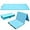 Light Blue, variant on RONG-3  Gymnastics Mat,  Thick Folding Tumbling Mat with Carrying Handles, Foldable Gym Mat with Hook and Loop Fastener, Cheer Mats for Kids Adults Home Exercise Aerobics Fitness，Blue/Pink