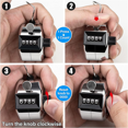 thumbnail image 4 of Contador de clic de 4 dígitos - Contador manual de metal - Clicker para contar, marcar golf, 4 of 5