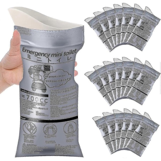 Disposable Emergency Urinal Bag, 8 Pcs Portable Camping Pee Bags, Travel Pee Bags, Traffic Jam Emergency Portable Urine Bag, For Men Women -Yx