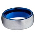 thumbnail image 2 of Blue Tungsten Wedding Ring,8mm Wedding Ring,Tungsten Carbide Ring,Man's Ring ,Woman's Ring,Comfort Fit, 2 of 4