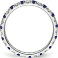 thumbnail image 2 of 14K White Gold Lab Grown Dia Si1/Si2 G H I & Cr Blue Sapp Eternity Ban (2 X 2.23) (Size 7.5) Made In India et0049-csa-050-75wlg, 2 of 5