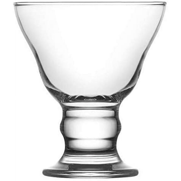 Madison Orion Clear Glass Footed Ice Cream Bowls | 8.75 Ounce Dessert Cups – For Ices, Pudding, Fruit, and More – Set of 12 Thick Glass Serving Dishes