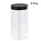 thumbnail image 3 of Uxcell 34oz/ 1000ml tarros redondos con tapa de tornillo negra para almacenamiento plástico claro 6 piezas, 3 of 5
