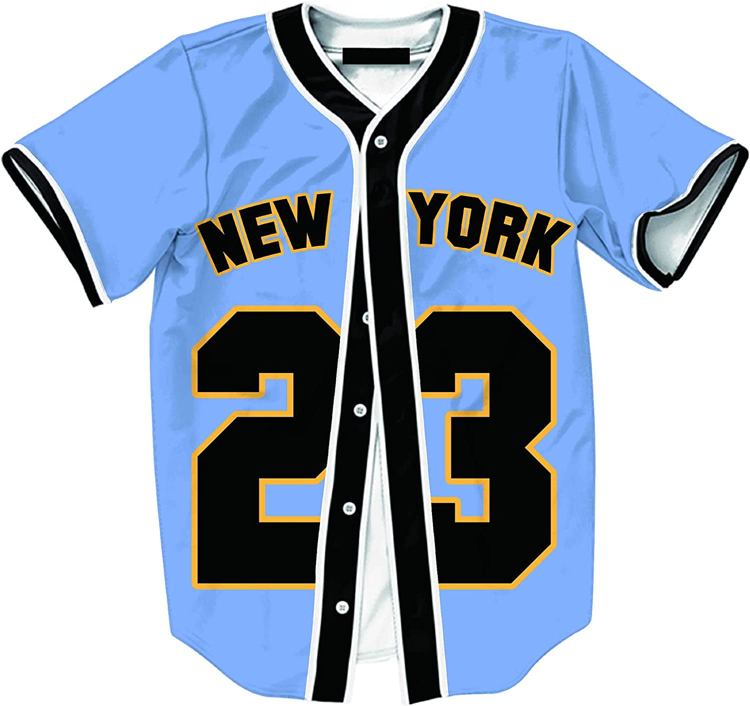 Baseball Jersey Classic New York 23 Stripes Design Printed for 80s