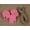 Dark Baby Pink, variant on 100 Pcs Wedding Favor Hang Tag Rectangular Shape Heart Punched Gift Tags with Free Natural Jute Twine - Colors Available