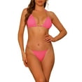 thumbnail image 1 of INSPIRAR CHIC Conjuntos de Bikini de Cadena para Mujeres de 2 Piezas con Tiras Ajustables en la Espalda Trajes de Baño en Color Rosa Fucsia, 1 of 5