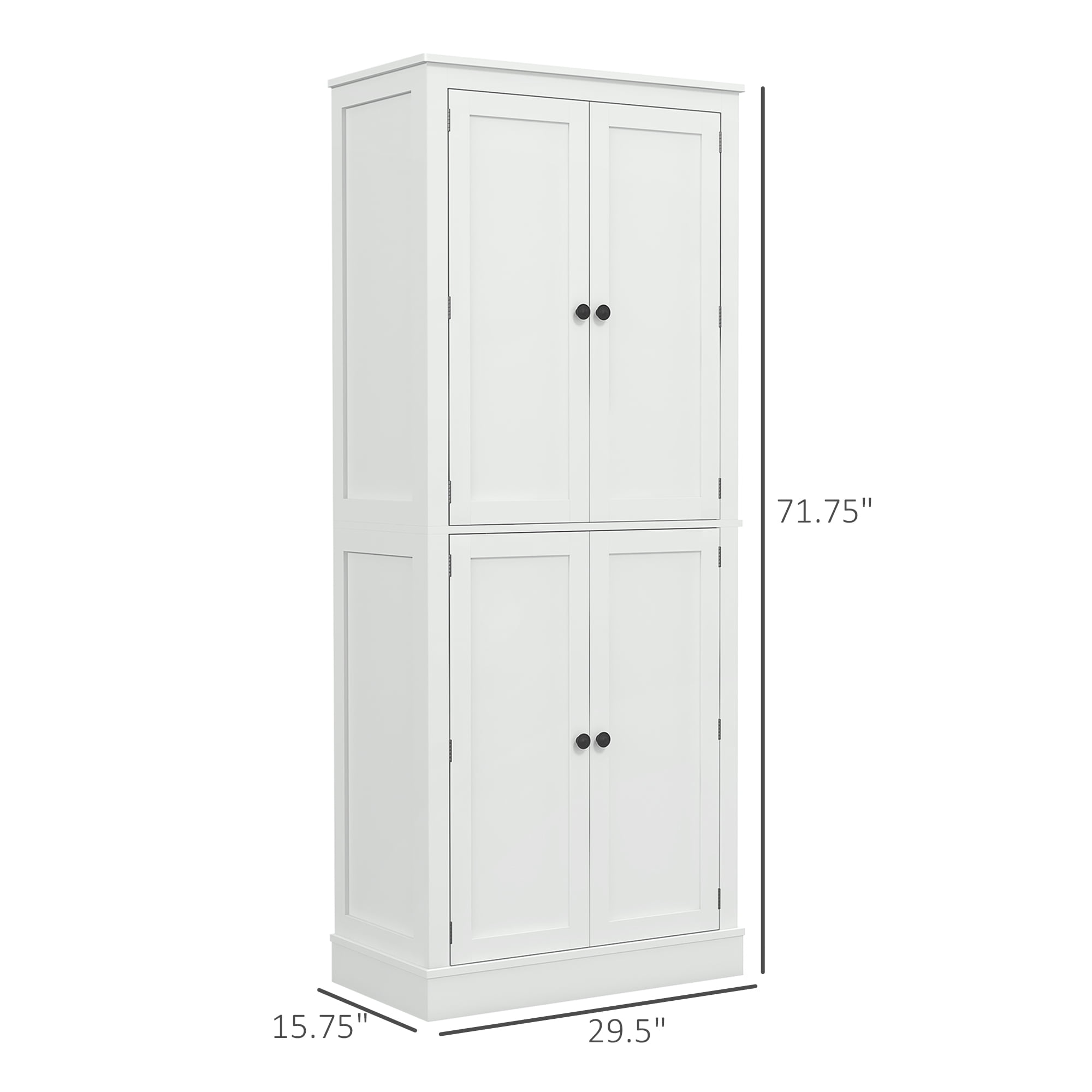 HOMCOM Kitchen Pantry Cabinet w/ 5-tier Shelving, 8 Spice Racks, Drawer