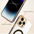 thumbnail image 2 of for iPhone 14 Pro Max Case Plating Magnetic Crystal [ Support for Magsafe ] Luxury Case Camera Protector Shockproof Protective Anti-Skid Edge Cover Screen Protector Cover Phone Case -Black, 2 of 11