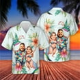 thumbnail image 4 of HOMYGIFTS Custom Face Couple Hawaiian Shirt – Personalized Tropical Beach Design for Couple, 4 of 6