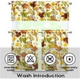 thumbnail image 6 of Fall Thanksgiving Kitchen Curtains Valances and Tiers 3 Piece Set,Maple Leaves Leaf Farmhouse Cute Rod Pocket Kitchen Cafe Curtain Over Sink Window for Autumn Decor 36 Inch, 6 of 6