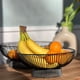thumbnail image 4 of Metal Fruit Bowl - 25X10CM - Black - Suitable for Living Room, Kitchen - Simple and Beautiful, 4 of 5