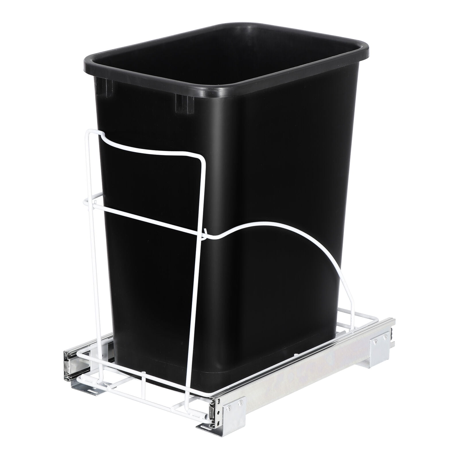 7.6Gallon Sliding Pull Out Trash Can Under Counter Waste Bin