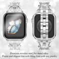 thumbnail image 3 of Dwitch Butterfly Band Compatible with Apple Watch Bands 49mm 45mm 44mm 42mm for Women iWatch SE Series 9 8 7 6 5 4 3 Ultra 2/1, Slim Thin Fancy Bling Dressy Chain Strap for Apple Watch Band,Silver, 3 of 7