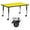 Yellow, variant on Flash Furniture Wren Mobile 24''W x 48''L Rectangular Yellow HP Laminate Activity Table - Height Adjustable Short Legs