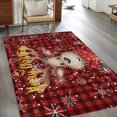 thumbnail image 2 of 3'x5' Area Rugs, Christmas Elk Indoor Outdoor Area Rug for Living Room Bedroom, Red Black Plaid Winter Snowflake Xmas Deer Washable Bathroom Rugs Kitchen Floor Carpet Mats Home Decor Aesthetic, 2 of 8
