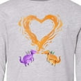 thumbnail image 4 of Inktastic Fire Heart Dragons Long Sleeve Youth T-Shirt, 4 of 5