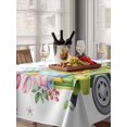 thumbnail image 6 of Happy Easter Table Cloth, Waterproof Tablecloth for Rectangle Tables, Watercolor Truck Eggs Flowers Butterfly Botanical Reusable Washable Fabric Table Cover for Restaurant Kitchen Dining 52"x70", 6 of 9