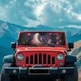 thumbnail image 3 of HUIACONG Hummingbirds Sunshade Sun Shade Windshield Heat Shield Sun Visor Mat Compatible with Jeep Wrangler Rubicon Sahara TJ JK JKU 2 Door & 4 Door, 3 of 6