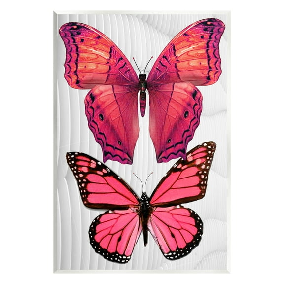 Stupell Industries Modern Pink Butterflies Animals & Insects Painting Unframed Art Print Wall Art, 10 x 15