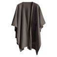 thumbnail image 5 of ZJXFGS Poncho Sweater Shawl With Sleeves Cape Shawl For Women Sheer Sweater Sweater Shawl Sweater Scarf With Sleeves Poncho Shawl Wraps For Women Dark Gray One Size, 5 of 7