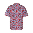 thumbnail image 3 of Daiia Strawberries Hawaiian Shirt for Men Gentle Cotton Regular Short Sleeve Casual-XX-Large, 3 of 9