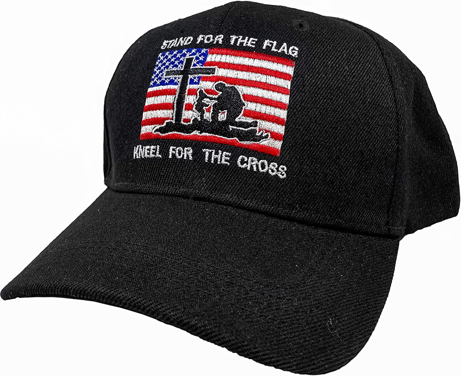 Mesh Baseball Cap Stand for The Flag and Kneel for The Cross Sun Hat for Women Men 
