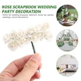 thumbnail image 6 of 144 Pcs Artificial Rose Plant Decor Bouquet of Flowers Wedding Ramo Flores Artificiales Handmade Paper Fake White, 6 of 6