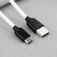 thumbnail image 2 of Mini XLR USB to Type-C Coiled Paracorded Cable for Mechanical Keyboard Braided USB Keyboard Cord, 2 of 5