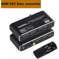 thumbnail image 2 of eARC HDMI Audio Extractor Converter 4K@60Hz,2x1 HDMI 2.0 Audio Extractor Switch 2 Input 1 Output 18Gbps with 7.1CH Atmos/eARC/ARC/Toslink/Coaxial/ 3.5mm Audio Out HDCP 2.2 DTS HDR, 2 of 6