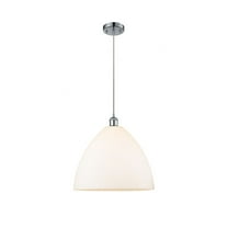 516-1P-PC-GBD-161-Innovations Lighting-Bristol Glass - 1 Light Pendant In Industrial Style-18.75 Inches Tall and 16 Inches Wide-Polished Chrome