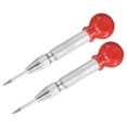thumbnail image 1 of Uxcell 2-Pack Punzón Automático, 5.2" Punzón de Clavo de Resorte HSS con Tapa de Almohadilla para la Palma para Placa de Acero/Tablero de Madera/Vidrio [Tono Plateado], 1 of 7