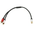 thumbnail image 1 of 1 femenino A 2 divisor y masculino, flexible 1rca hembrá a 2rca cable masculino operación de operación simple conveniente para la computadora portátil para subwoofer, 1 of 7