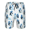 thumbnail image 3 of Fotbe Penguin Winter Fun Trajes de Baño Estampados para Hombre, Shorts de Verano de Secado Rápido, Ropa de Playa, Bañadores-Large, 3 of 6