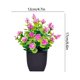 thumbnail image 3 of Decoración artificial de plantas verdes en maceta: pequeño adorno de bonsái de plástico para escritorio, estantería u oficina, vegetación artificial que no requiere mantenimiento con maceta negra., 3 of 6