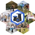 thumbnail image 6 of Collapsible Stool, Folding Chair - Upgraded Portable Chair with Load Capacity 400lbs, Portable Stool for Camping Fishing Hiking - Folding Stool with Carrying Straps,Gifts for Fisherman (Black), 6 of 14