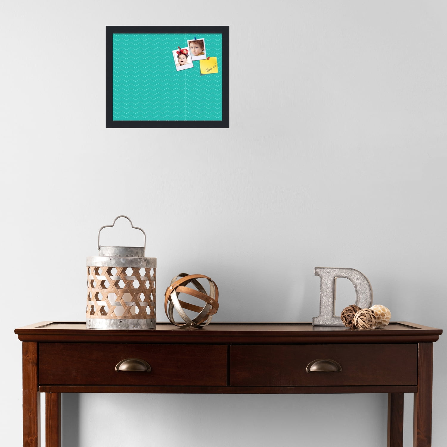 PinPix ArtToFrames 13x10 Custom Cork Bulletin Board    Poster Board Has a Fabric Style Canvas Finish, Framed in Satin Black (PinPix-650)