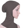 thumbnail image 3 of Sombrero hiyab de para mujer, bufanda árabe elástica para la cabeza, interior, café Hugo Mujer algodón musulmán hijab, 3 of 4