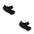 thumbnail image 4 of Matsuzay Shaggy Fabric Cut Handcrafts for Carpet Decor Craft Sofa 2piezas negro, 4 of 6