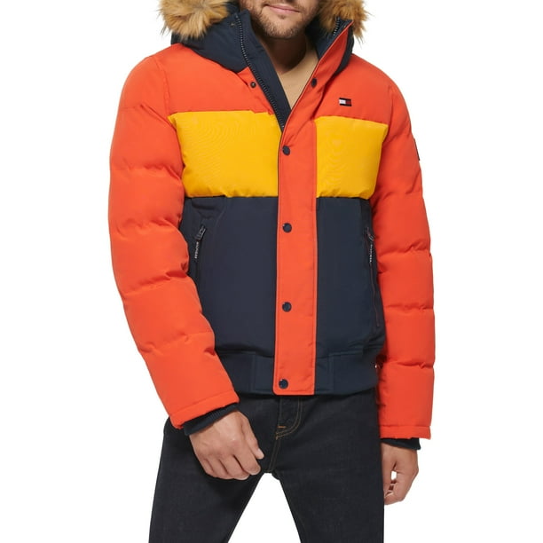 Chaqueta Tommy Hilfiger de tela ártica acolchada con esnórquel tipo bomber para hombre