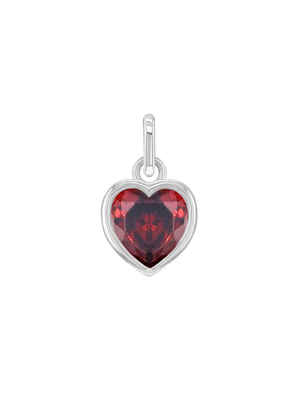 New ENDLESS JEWELRY Silver 'Garnet Triple Love' Heart CZ Bracelet Charm 