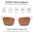thumbnail image 5 of FEISEDY Square Cat Eye Sunglasses Vintage Cateye Frame UV400 Protection Sunglasses B2719, 5 of 14