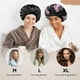 thumbnail image 4 of Gorro de seda satinada Arqumi para mujeres que duermen, 2 unidades, negro, 4 of 5