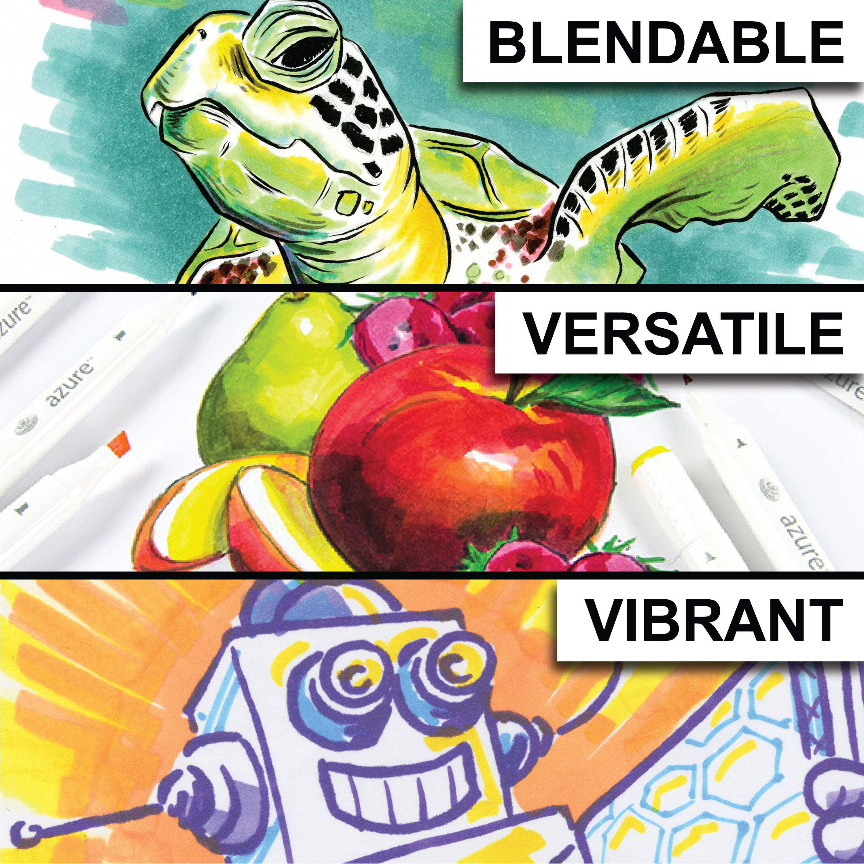 Royal & Langnickel Azure Alcohol Markers, 40 Colors with Case photo 7