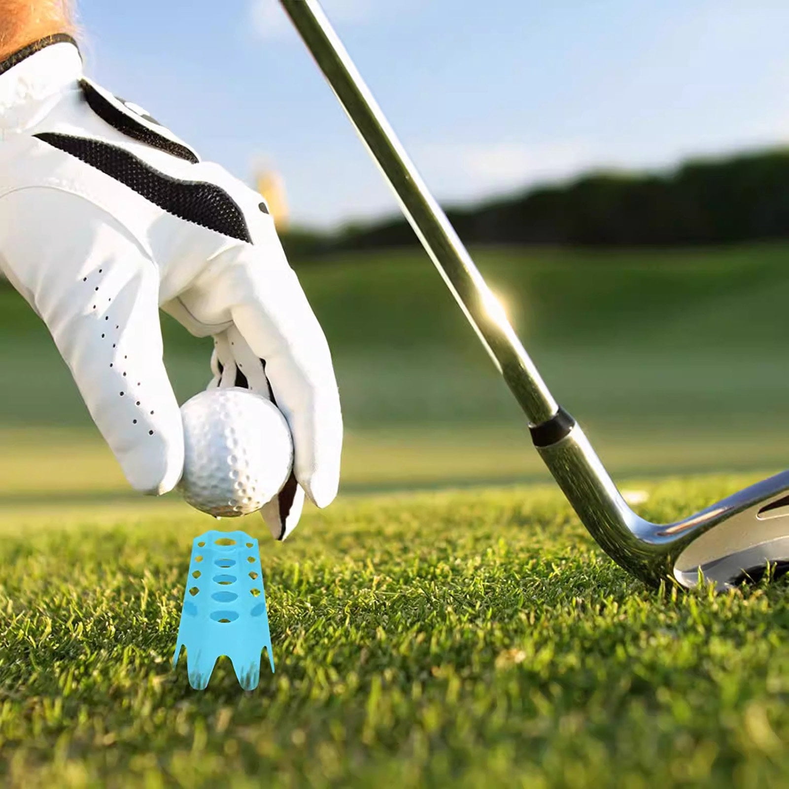 Sportteer Golf Tees Golf Tees Set 20Pcs Plastic Golf Tees Unbreakable High Stability Low Friction Compact Size Indoor Outdoor Training Tool