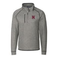 thumbnail image 2 of Men's Cutter & Buck Heather Gray Nashville Sounds Big & Tall Mainsail Sweater-Knit Half-Zip Pullover Jacket, 2 of 3