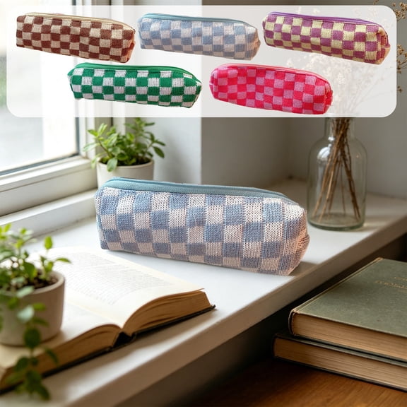 Summer Saving!Back_to_School Saving!School_Supplies!Under $1 dollars!Special Pencil Case Pouch, Colorful Pencil Pouch Makeup Brush Bags ForTeenagers Home Office Orginazer, Pink