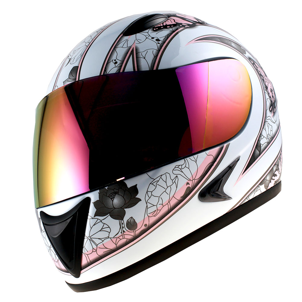 1Storm Motorcycle Street Bike BMX MX Youth Kids Girl Full Face Helmet HG316 Butterfly Pink - image 1 of 5