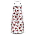 thumbnail image 2 of Zufioo Red Ladybugs On Black Dotted for Lock Hem Apron with Pockets, Stain and Oil Proof Tie-down Apron for Cooking Barbecue Restaurant, Unisex-One Size, 2 of 3